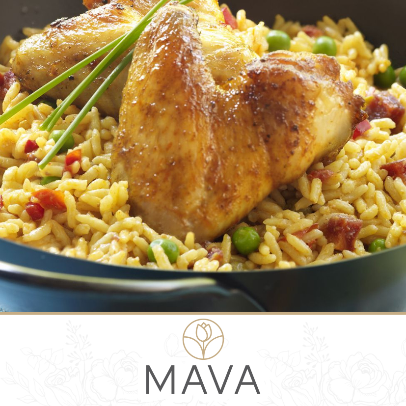 Saffron rice with chicken & peppers